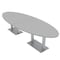 Skutchi Designs 45 in W, 144 in L, 29 in H, Engineered Wood Top, Grey HAR-OVL-46X143-DOU-XD01 - alternate 1